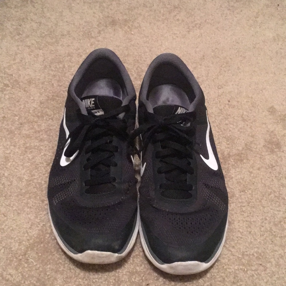 Black and white Nike sneakers
